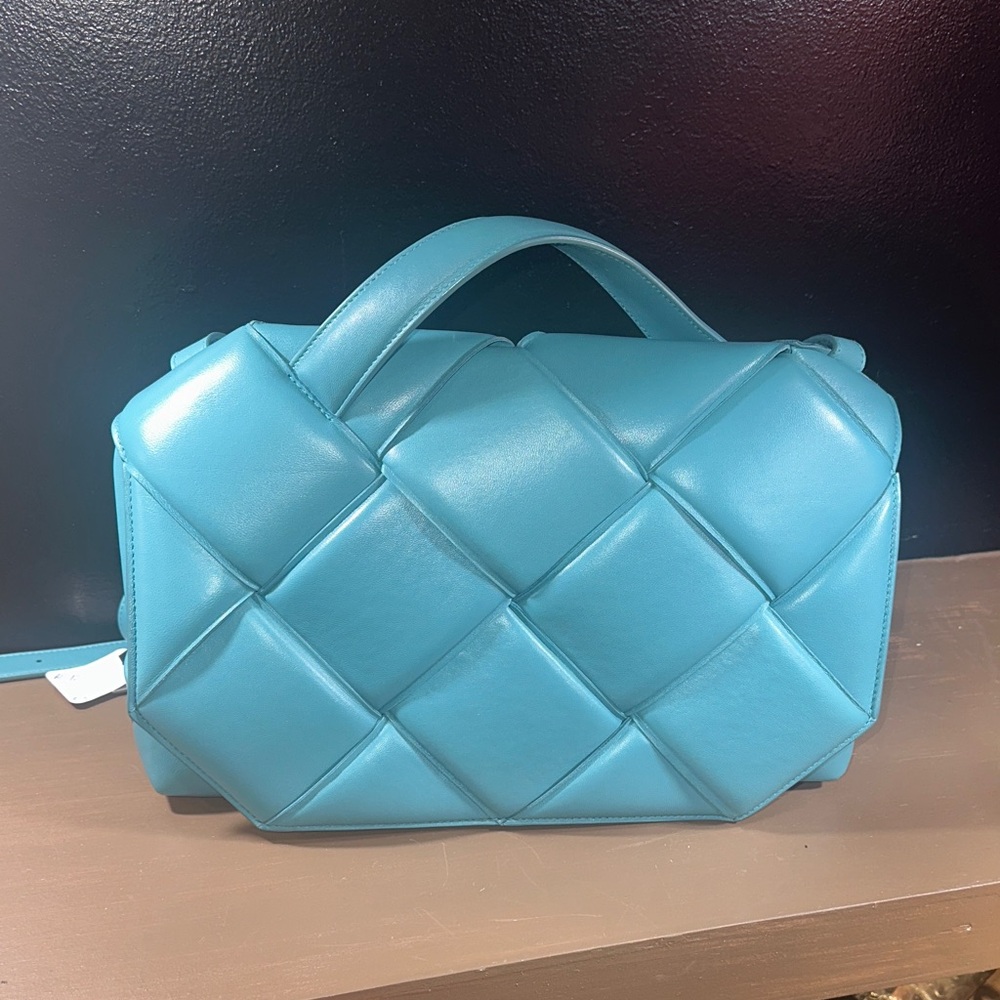 Bottega Veneta Turquoise Quilted Shoulder Bag